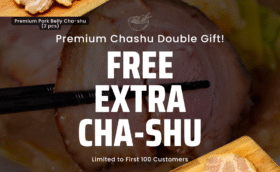 free extra cha-shu online store event