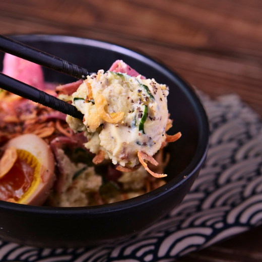 Japanese Potato Salad with Smoked Beef