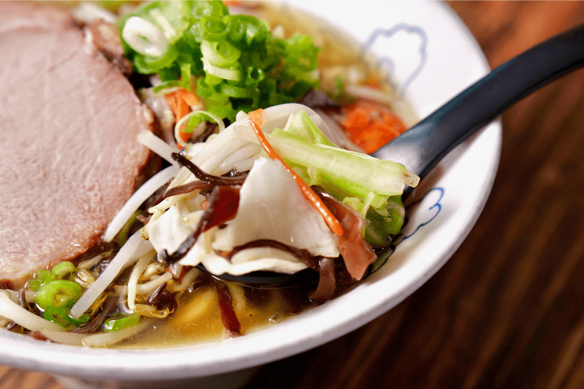 Shio Tanmen Stairfry vegitables 
