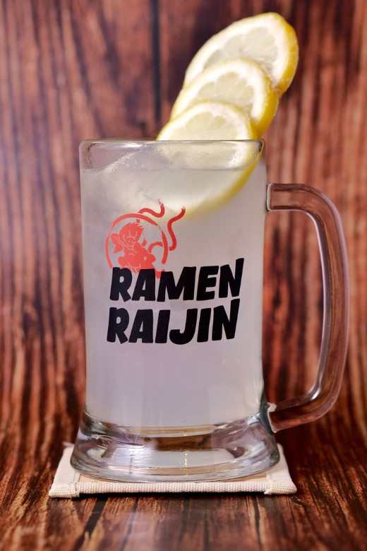 Lemon High — vodka, lemon juice and soda at Ramen RAIJIN Toronto