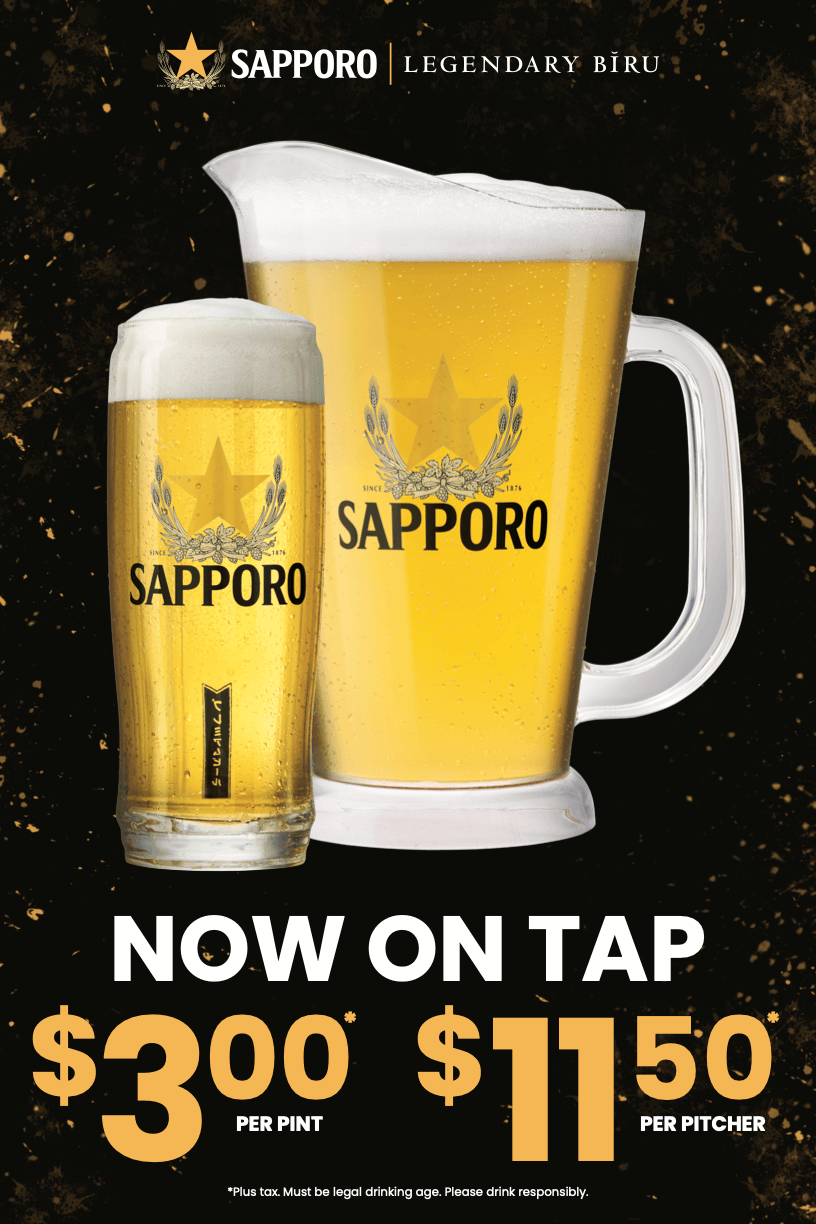 Sapporo draft beer summer promotion at ramen RAIJIN