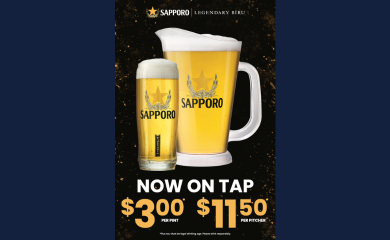 $3 Sapporo Draft Beer in Toronto Summer Deal 2026 | ramen RAIJIN