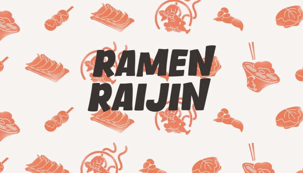 New ramen RAIJIN Toronto loyalty card front with cute RAIJIN mascot
